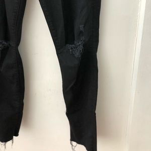 Mother Black Distressed Maternity Jeans Size 27